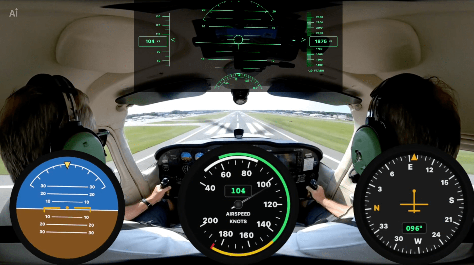 Aviation telemetry overlay