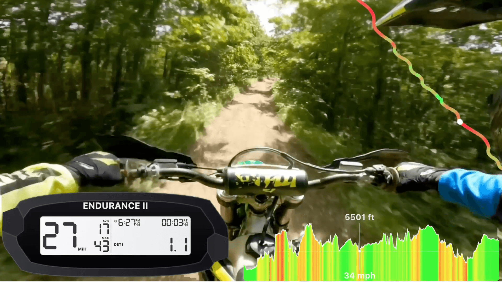 Dirt Bike telemetry overlay
